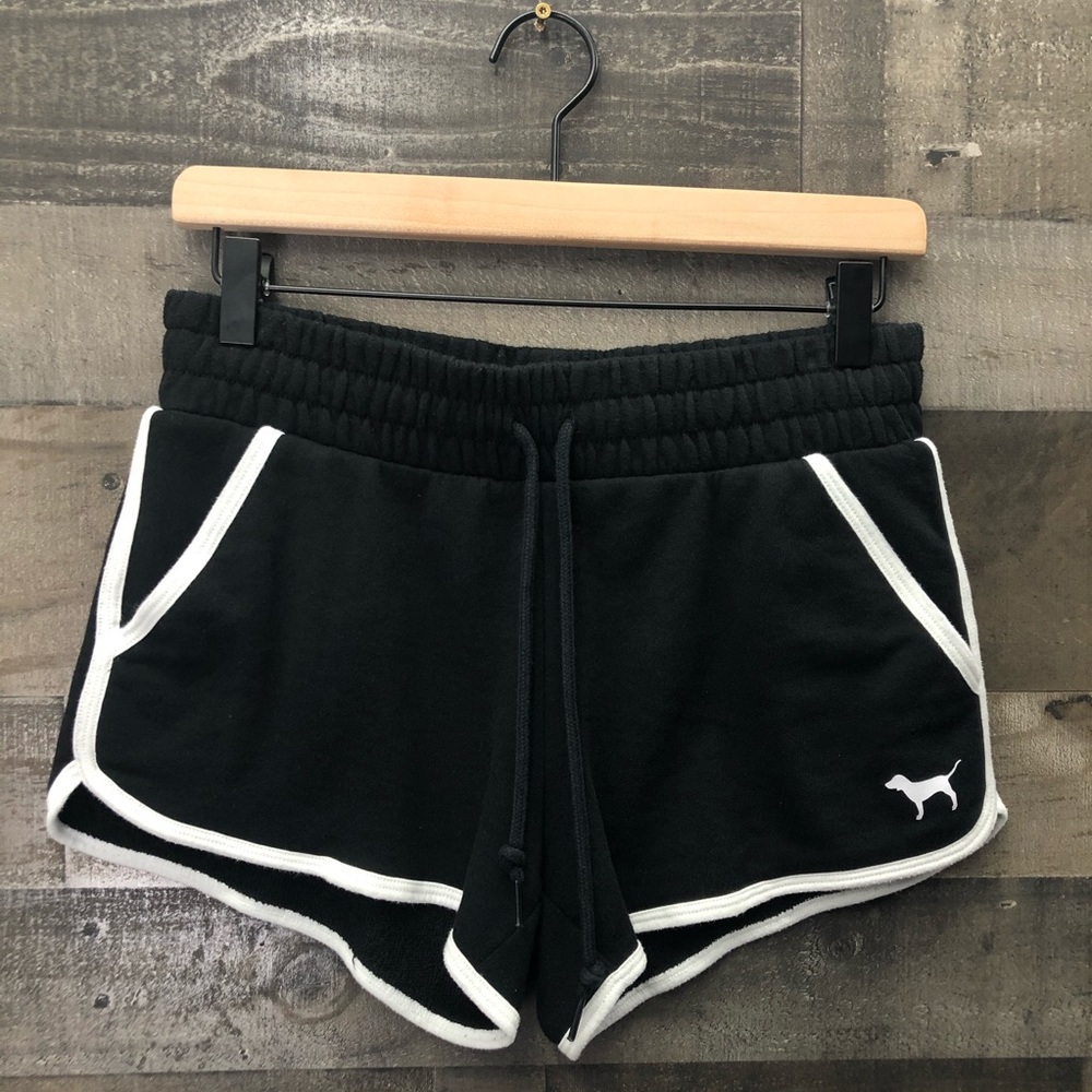 PINK Logo Drawstring Varsity Track Shorts